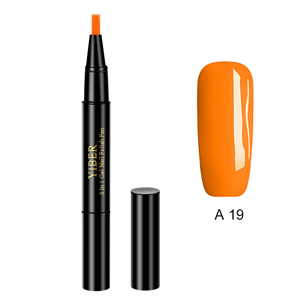 3 In 1 Gel Nail Varnish Pen Glitter One Step Nail Art Gel Polish Hybrid 3 In 1 Gel Nail Varnish Pen Glitter One Step Nail Art Gel Polish Hybrid